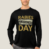 Rabiës Awareness Day Distressed Text Tri-Blend Shirt (Voorkant volledig)