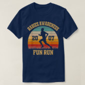 Rabies Awareness Fun run Funny TV Comedy Runing T-shirt (Design voorkant)