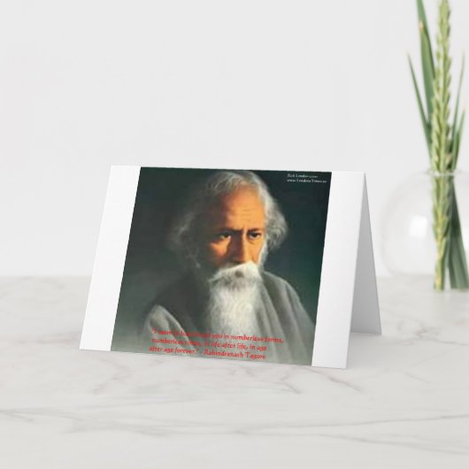 Rabindranath Tagore Citatengeschenken over Liefde Kaart (Voorkant)