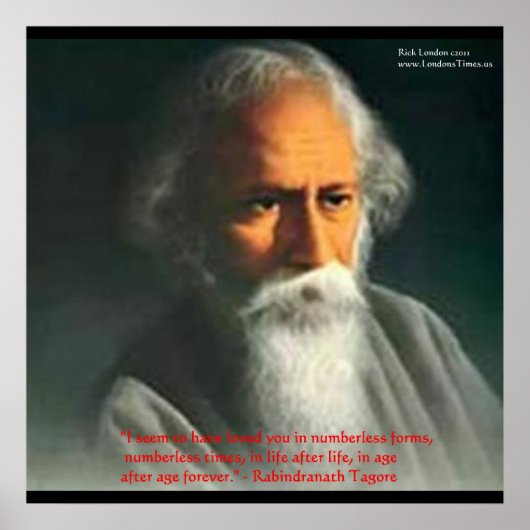 Rabindranath Tagore Liefde Citaat Poster Prints (Voorkant)