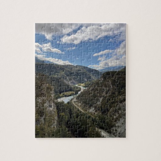 Rabiusa Graubünden Zwitserland Stunning uitzicht Legpuzzel (Verticaal)