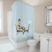 Racamier in de wolken douchegordijn (In situ)