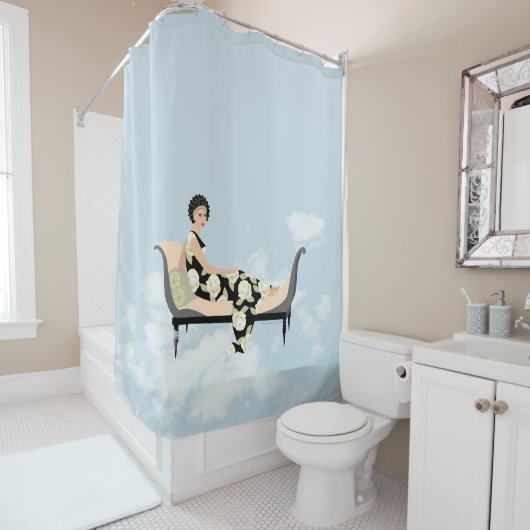 Racamier in de wolken douchegordijn (In situ)