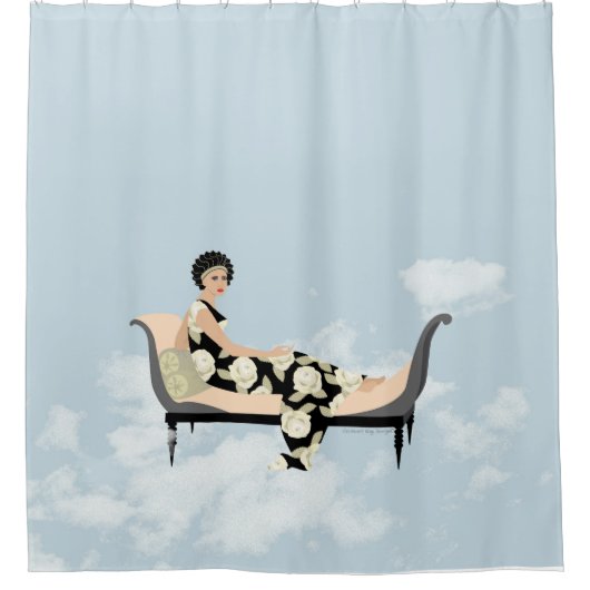 Racamier in de wolken douchegordijn (Voorkant)