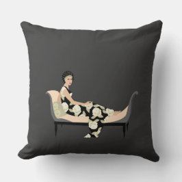 Racamier op houtskool kussen