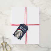 Raccolons met kerstwintervakantie Labels Cadeaulabel (Met Touw)