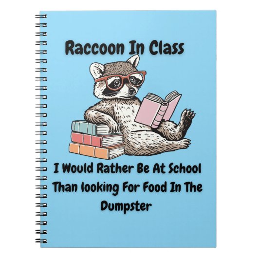 Raccon in Class Notitieboek (Voorkant)