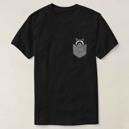 Raccon in je Pocket Funny Raccoon Pocket Gift T-shirt (Design voorkant)