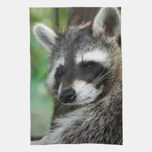 Raccoon 001 theedoek (Verticaal)