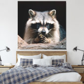 Raccoon 004 canvas afdruk (Insitu (Slaapkamer))
