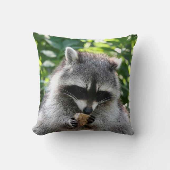 Raccoon 004 kussen (Voorkant)
