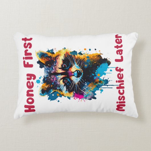 Raccoon Accent Kussen (Voorkant)