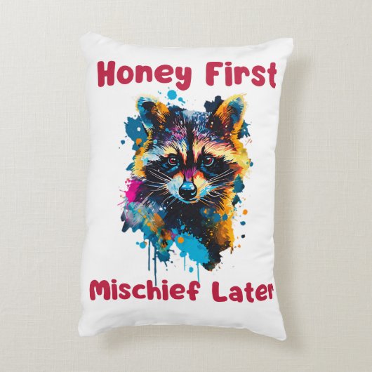 Raccoon Accent Kussen (Achterkant (Verticaal))