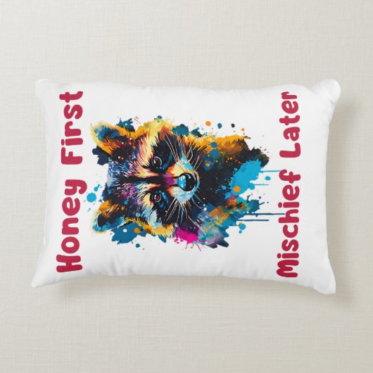 Raccoon Accent Kussen (Achterkant)