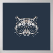 Raccoon | Afdruk van woudbekkens Poster (Voorkant)