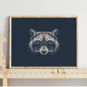 Raccoon | Afdruk van woudbekkens Poster
