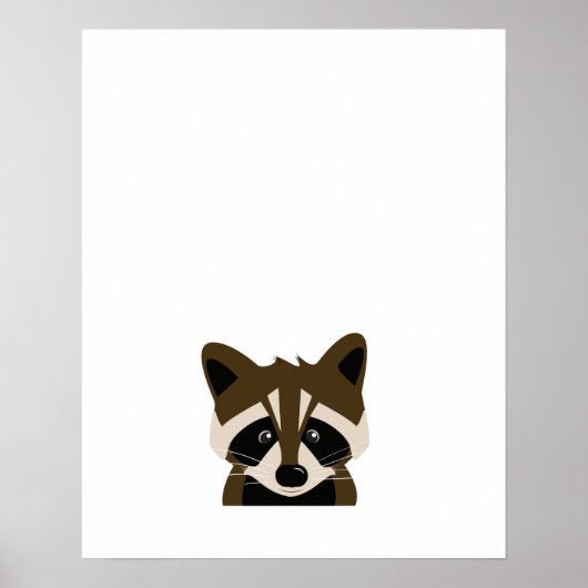 Raccoon afdrukken poster (Voorkant)