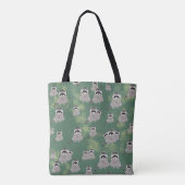 Raccoon Allover Print Canvas tas (Achterkant)