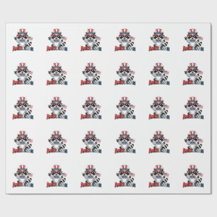 Raccoon Americoon Patriotic 4TH of July, Verenigde Cadeaupapier