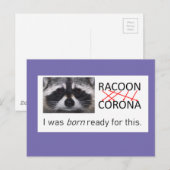 Raccoon anagram Corona heeft het verborgen 19 doen Briefkaart (Voorkant / Achterkant)
