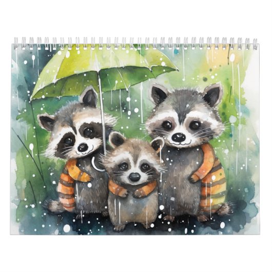 Raccoon and Mouse Calendar Kalender (Hoes)