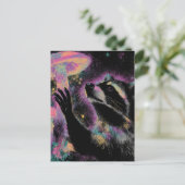 Raccoon and Mushroom Briefkaart (Staand voorkant)