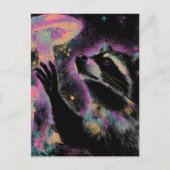 Raccoon and Mushroom Briefkaart (Voorkant)