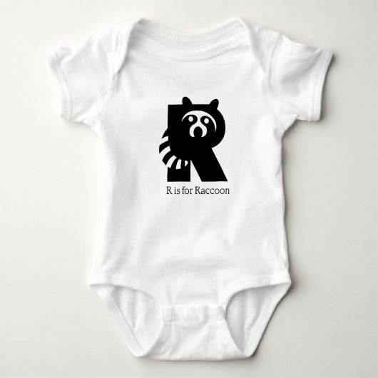 Raccoon Animal Alphabet Romper (Voorkant)