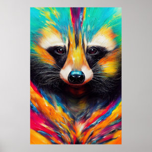 Raccoon Animal Discovery Adventure Natuur Planet Poster