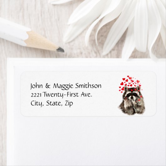 Raccoon Animal Hugs en Kisses van Funny Raccoon Etiket (Insitu)