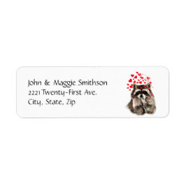Raccoon Animal Hugs en Kisses van Funny Raccoon Etiket