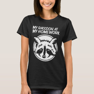 Raccoon Art Ringtail Trash Panda Animal T-shirt