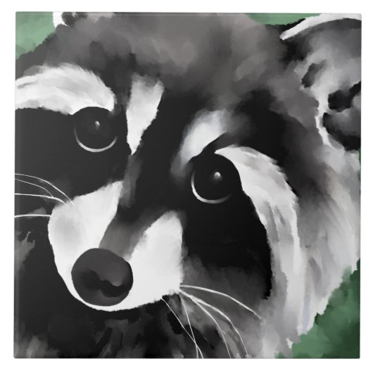 Raccoon Art Tegeltje (Voorkant)