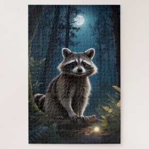 Raccoon Avontuur door Moonlight Wildlife Legpuzzel