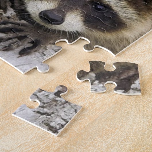 Raccoon Babies Legpuzzel (Zijkant)