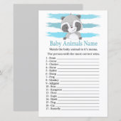 Raccoon Baby Animals Name Game (Voorkant / Achterkant)