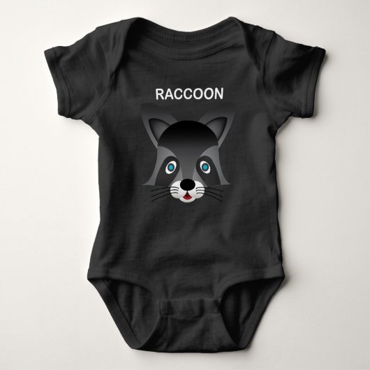 Raccoon - Baby Jersey Bodysuit (Voorkant)
