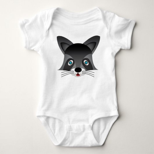 Raccoon - Baby Jersey Bodysuit (Voorkant)