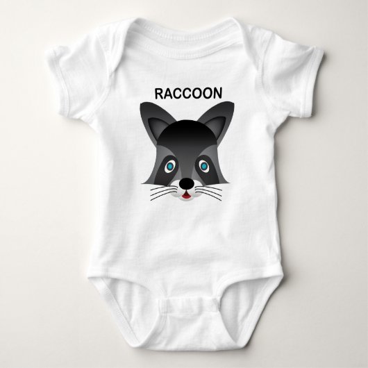 Raccoon - Baby Jersey Bodysuit (Voorkant)