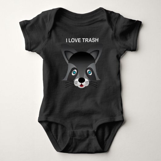 Raccoon - Baby Jersey Bodysuit (Voorkant)