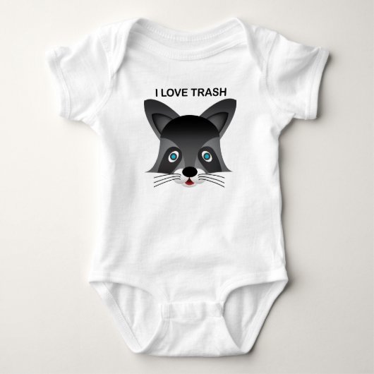Raccoon - Baby Jersey Bodysuit (Voorkant)