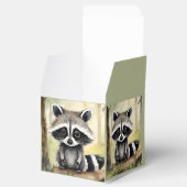 Raccoon Baby neutraal Baby shower Bedankdoosjes (Geopend)