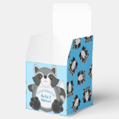 Raccoon Baby shower Blue Bedankdoosjes (Geopend)