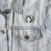 Raccoon Baby shower Green Ronde Button 3,2 Cm (In situ)