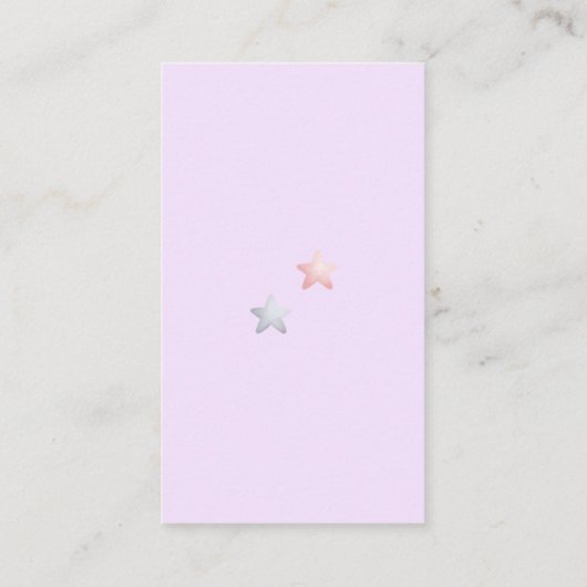 Raccoon Baby shower Lavendel Boeken voor Baby Informatiekaartje (Achterkant)