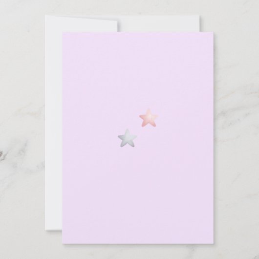 Raccoon Baby shower Lavender Virtual Kaart (Achterkant)