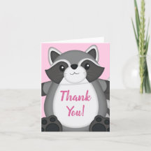 Raccoon Baby shower Roze