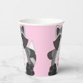 Raccoon Baby shower Roze Papieren Bekers (Links)