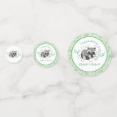 Raccoon Baby shower Woodland Animals Confetti (Achterkanten)