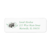 Raccoon Baby shower Woodland Animals Etiket (Voorkant)